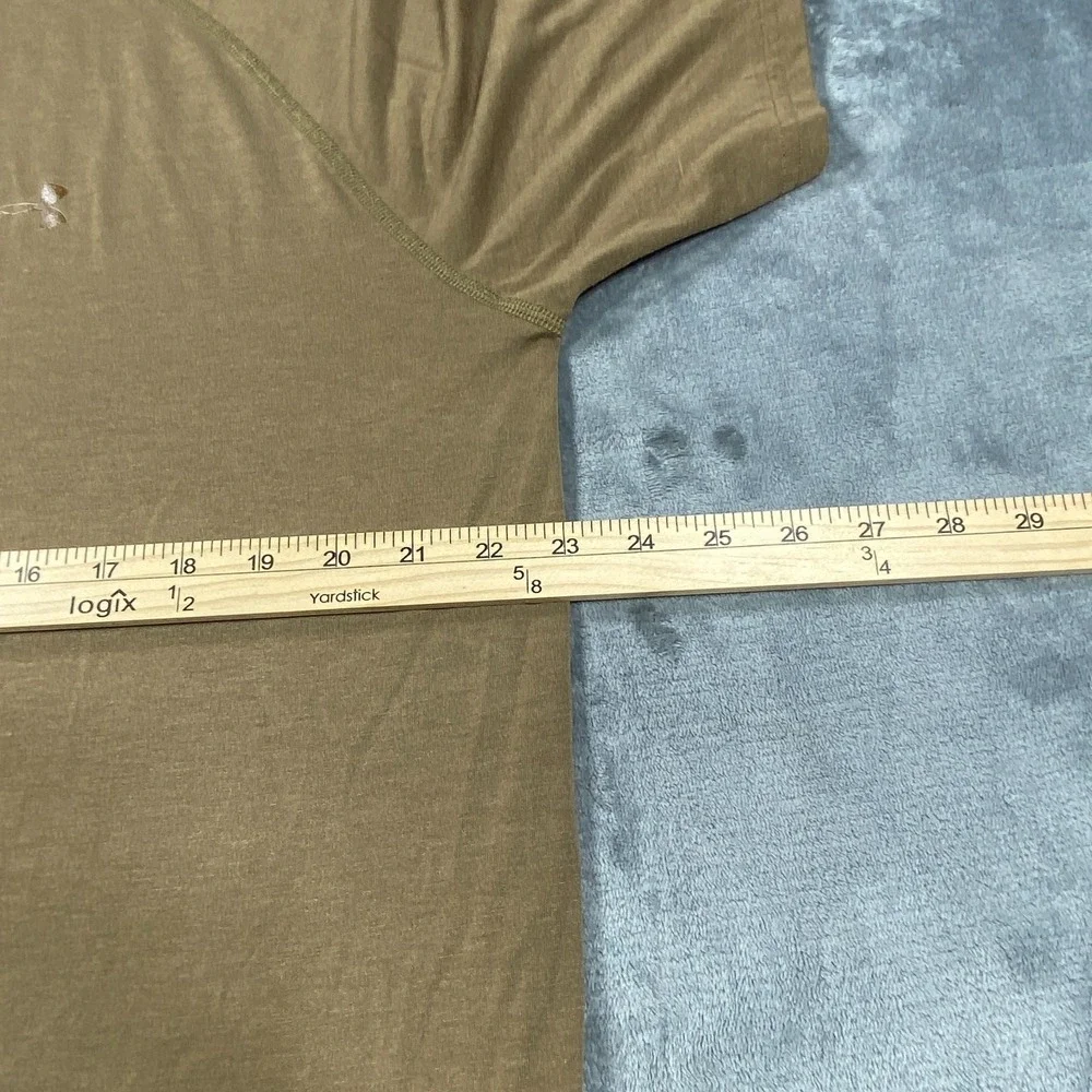 Under Armour Shirt Mens Large Beige Tactical Military Tan Loose Fit Workout‎ Gym